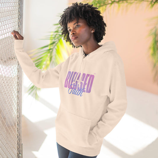Blessed Faith Hoodie, Christian Fleece Sweatshirt, Christian Gift for Women, Trendy Christian Clothing, Cozy Religious Winter Wear