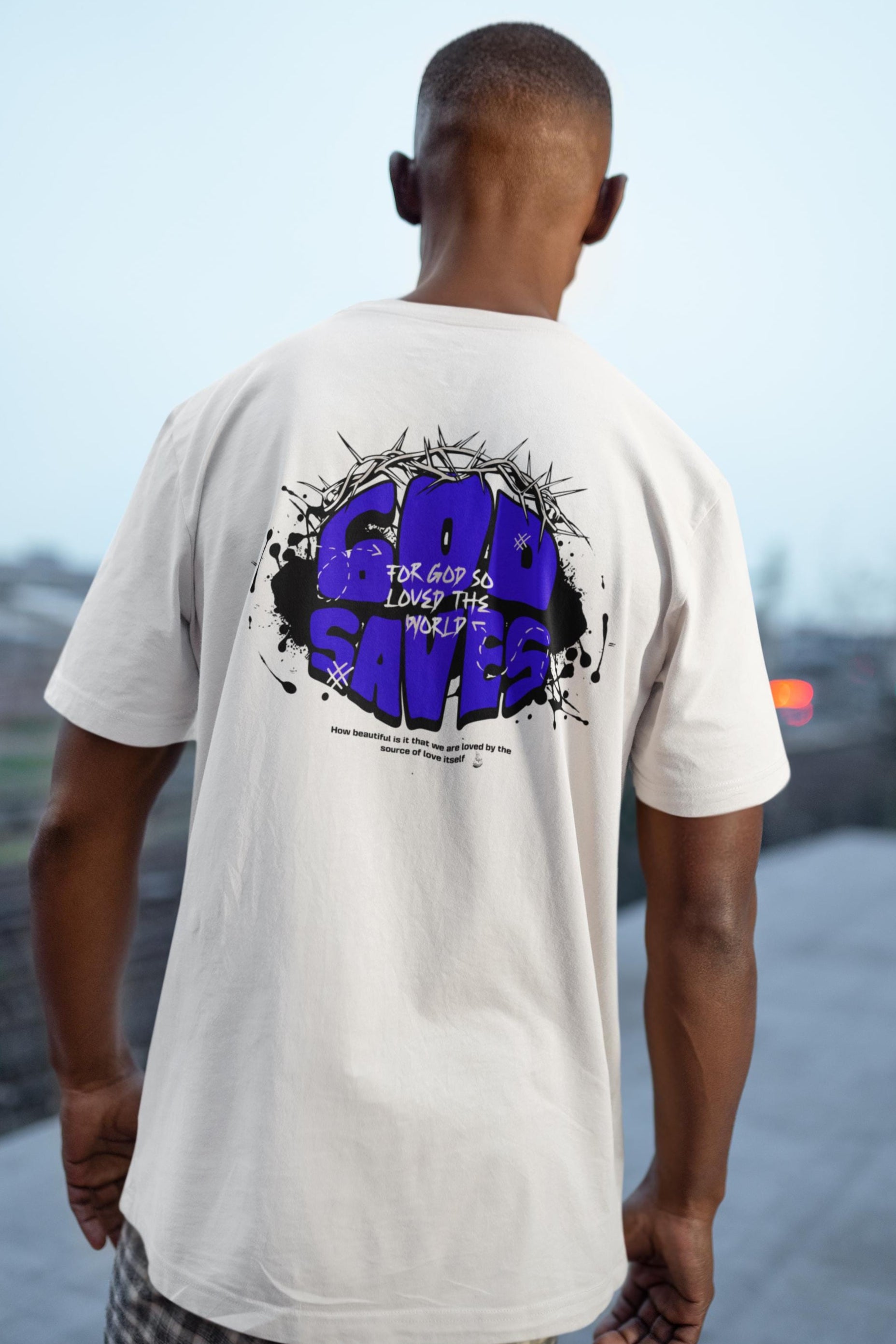 Mens Comfort Colors Jesus Shirt, God Saves Tee for Christians, Gift for youth pastor, Trendy Faith apparel, Church Tee, Christian streetwear