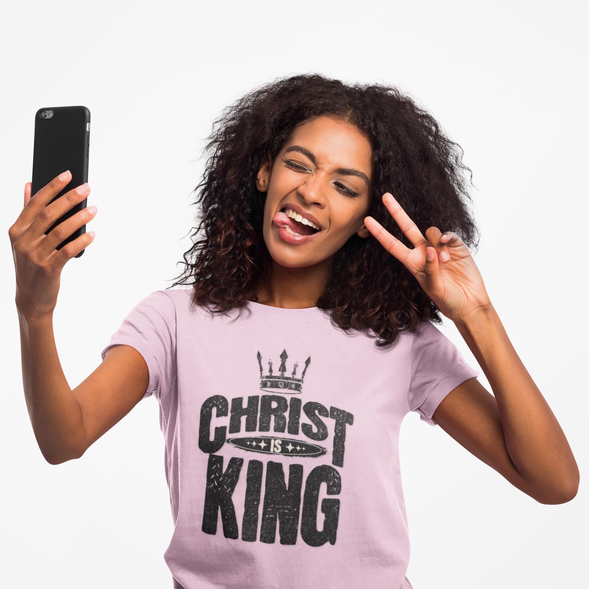 Christ is King Comfort Colors T-Shirt, Faith-based Apparel, Women's Religious Tee, Christian Gift for women, Trendy Christian apparel