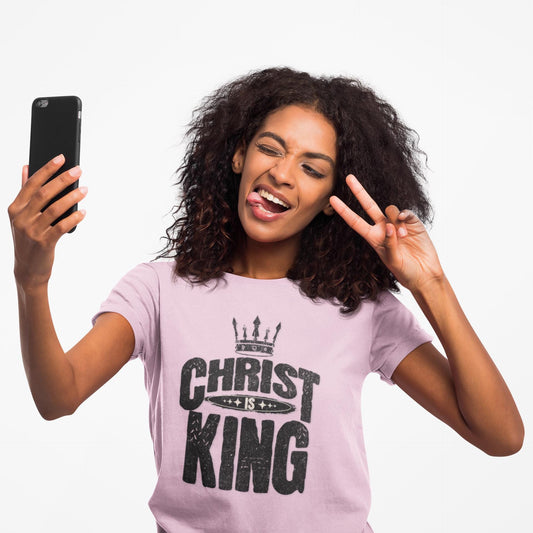 Christ is King Comfort Colors T-Shirt, Faith-based Apparel, Women's Religious Tee, Christian Gift for women, Trendy Christian apparel
