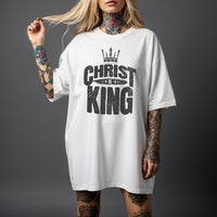 Christ is King Comfort Colors T-Shirt, Faith-based Apparel, Women's Religious Tee, Christian Gift for women, Trendy Christian apparel