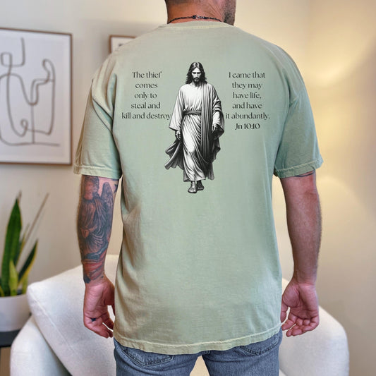 Jesus Bible verse T-Shirt - Men's Christian Shirt, Men's Religious Apparel, Christian Gift for dad, Gift for Youth Pastor, Jesus Tee