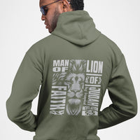 Lion of Judah Hoodie, Men's Religious Christian Gift, Spiritual Lion Sweatshirt, Men's Faith Apparel, Lion of Judah Clothing, Revelations