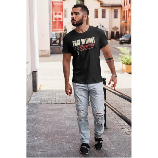 Pray without Ceasing Comfort Colors T-shirt, Christian Faith Tee, Youth Pastor gift, Men's Christian Shirt, Men's Faith Tee, Men's Jesus top