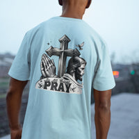 Christian Comfort Colors Mens T-shirt, Prayer Tee, Men's Religious Apparel, Church Apparel, Gift for Pastor, Gift for worship leader