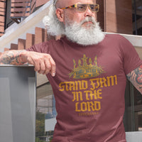 Stand Firm in the Lord Shirt – Christian Men’s Comfort Colors Tee – Bible Verse T Shirt – Faith Based Graphic Top – Religious Gift for Him
