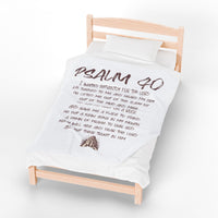Psalm 40 Christian Blanket, Cozy Christian Gift, Bible Verse Decor, Faith-Based Gift, Religious Blanket, Christian throw, christian gift