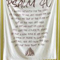 Psalm 40 Christian Blanket, Cozy Christian Gift, Bible Verse Decor, Faith-Based Gift, Religious Blanket, Christian throw, christian gift