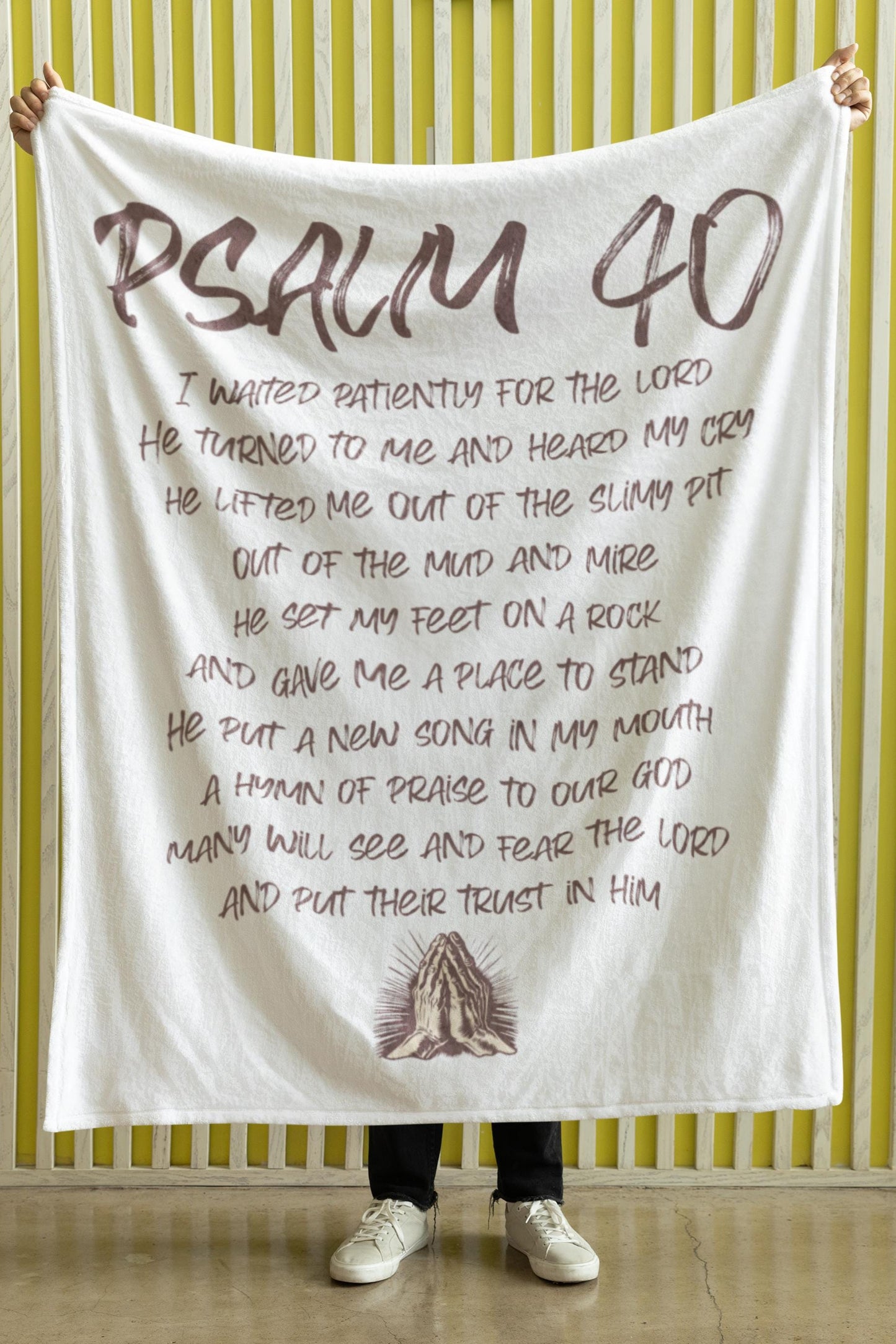Psalm 40 Christian Blanket, Cozy Christian Gift, Bible Verse Decor, Faith-Based Gift, Religious Blanket, Christian throw, christian gift