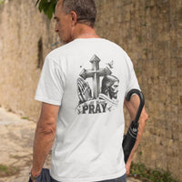 Christian Comfort Colors Mens T-shirt, Prayer Tee, Men's Religious Apparel, Church Apparel, Gift for Pastor, Gift for worship leader