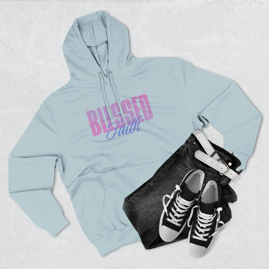 Blessed Faith Hoodie, Christian Fleece Sweatshirt, Christian Gift for Women, Trendy Christian Clothing, Cozy Religious Winter Wear