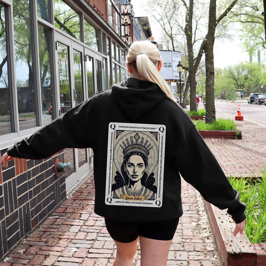 Queen Esther Hoodie – Christian Women’s Faith Hoodie – “For Such a Time as This” Bible Verse Sweatshirt – Religious Apparel Gift for Her