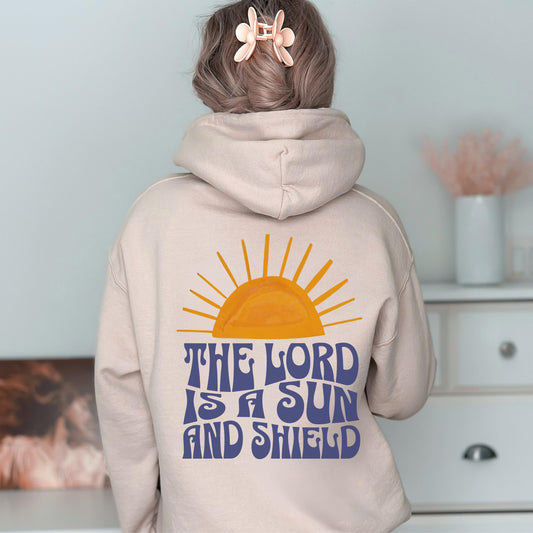 Psalm 84:11 Scripture Three-Panel Fleece Hoodie, Christian Inspirational Sweatshirt, Bible Verse Hoodie, Trendy Christian Apparel