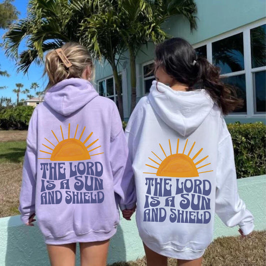 Psalm 84:11 Scripture Three-Panel Fleece Hoodie, Christian Inspirational Sweatshirt, Bible Verse Hoodie, Trendy Christian Apparel