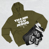 Thank You Jesus Hoodie, Men's Religious Apparel, Christian Fleece Sweater, Everyday Church Wear, Athletic Christian Gear