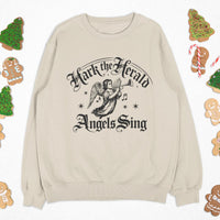 Hark the Herald Angels Sing Sweatshirt – Christian Christmas Crewneck – Faith Based Holiday Sweater – Christmas themed Apparel for Men Women