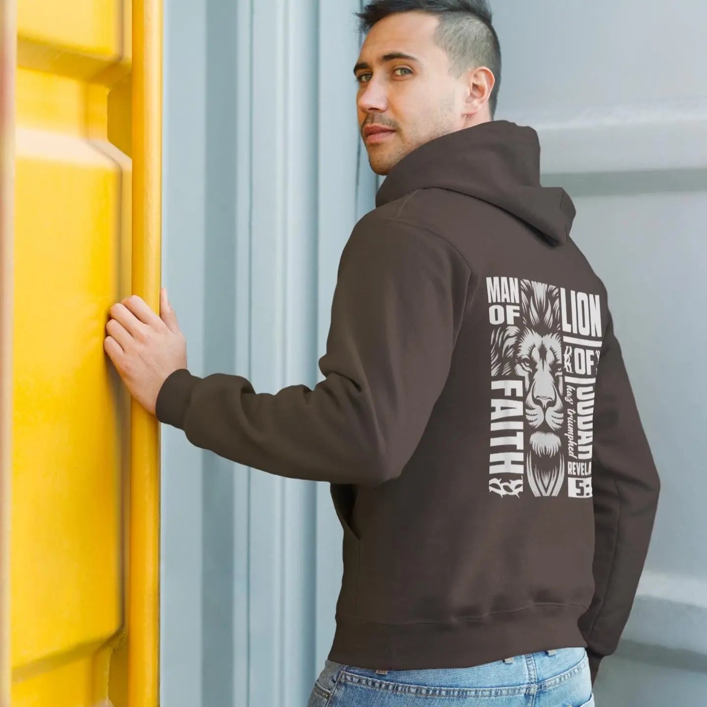 Lion of Judah Hoodie, Men's Religious Christian Gift, Spiritual Lion Sweatshirt, Men's Faith Apparel, Lion of Judah Clothing, Revelations