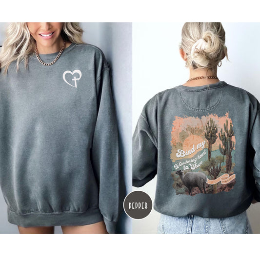 Christian Comfort Colors Sweatshirt, Western Christian Sweatshirt – Psalm 119:10 Comfort Colors Women’s Crewneck – Faith Based Gift for Her