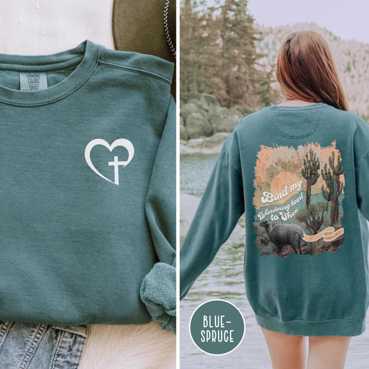 Christian Comfort Colors Sweatshirt, Western Christian Sweatshirt – Psalm 119:10 Comfort Colors Women’s Crewneck – Faith Based Gift for Her