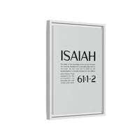 Inspirational Wall Art, Framed Canvas with Isaiah 61:1-2 Scripture, Modern Home Decor, Motivational Gift, Faith-Based Art