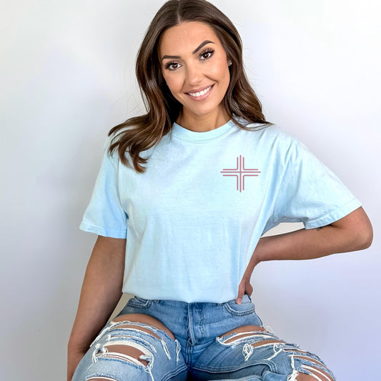 Jesus Neon Cross T-Shirt, Comfort Colors Women’s Christian Tee, Faith Based Tee, Women’s Faith Graphic T-Shirt, Christian wife gift