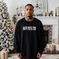 Blessed Crewneck Sweatshirt for Men | Christian Crewneck | Faith-Based Gift for Men | Inspirational Gift | Trendy Religious Apparel
