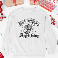 Hark the Herald Angels Sing Sweatshirt – Christian Christmas Crewneck – Faith Based Holiday Sweater – Christmas themed Apparel for Men Women