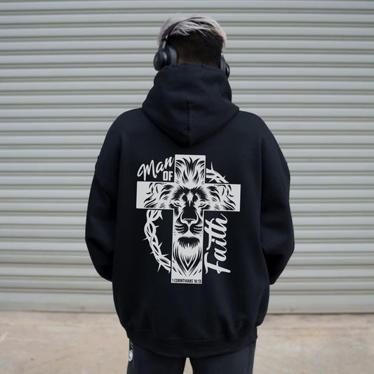 Christian Men’s Zip Hoodie, Mens Christian Sweatshirt, Faith Based Gift for Him, Faith Inspired Zip Hoodie, Gift for youth pastor