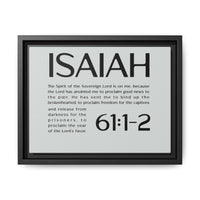 Inspirational Wall Art, Framed Canvas with Isaiah 61:1-2 Scripture, Modern Home Decor, Motivational Gift, Faith-Based Art