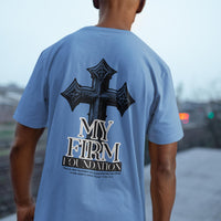Firm Foundation T-Shirt, Men’s Christian Comfort Colors Tee, Faith Based Bible Verse Shirt, Christian Streetwear, Men's Church apparel