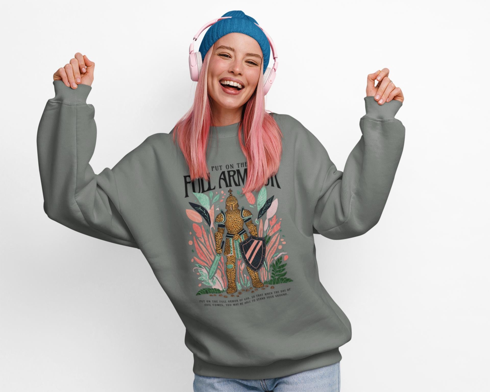 Armor of God Comfort Colors Sweatshirt, Women's Faith Apparel, Women’s Comfort Colors Sweatshirt, Christian Faith Sweater, Ephesians 6:11