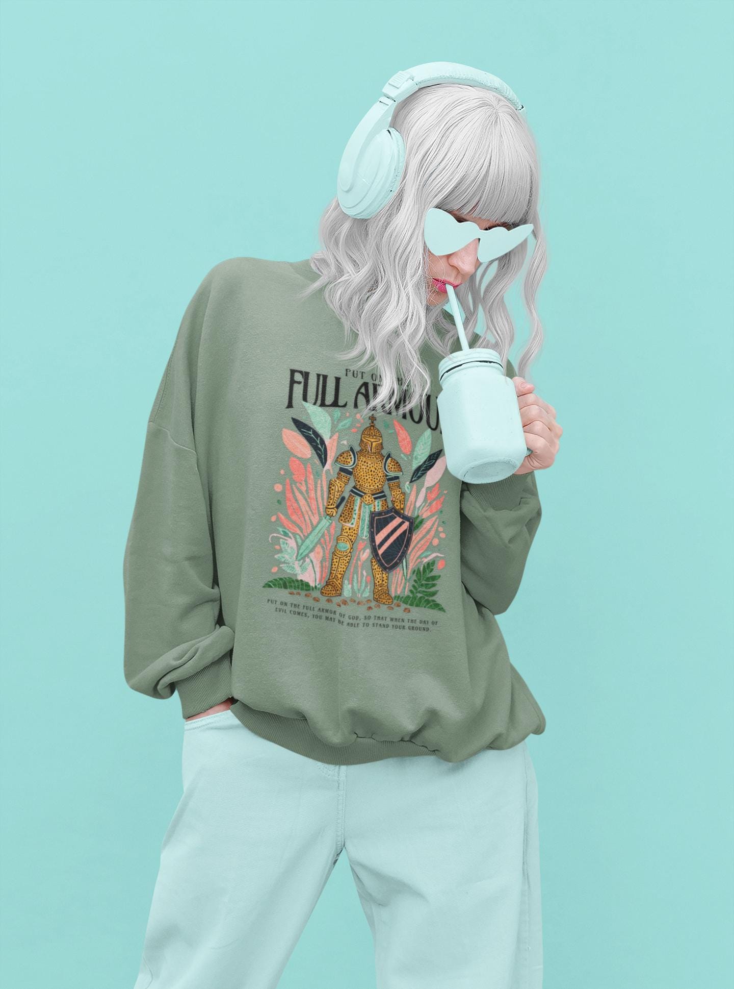 Armor of God Comfort Colors Sweatshirt, Women's Faith Apparel, Women’s Comfort Colors Sweatshirt, Christian Faith Sweater, Ephesians 6:11