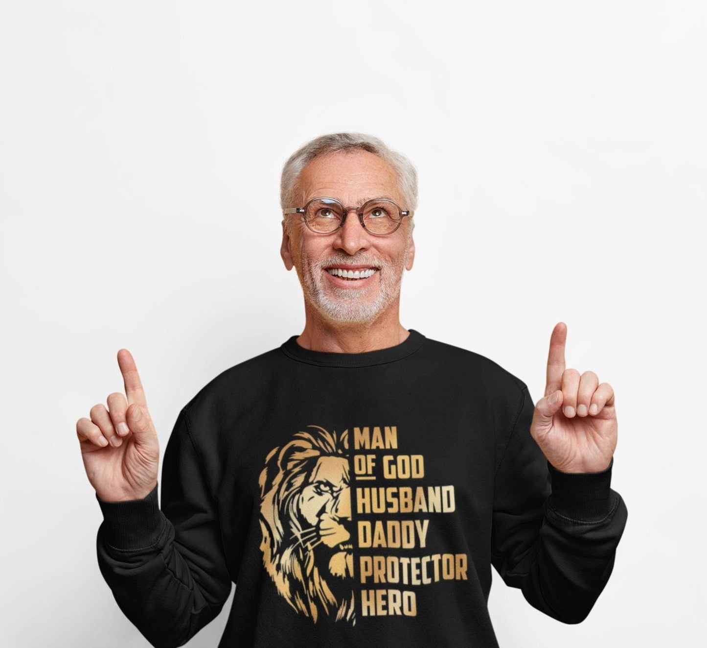 Man of God Sweatshirt – Christian Men’s Lane Seven Hoodie – Lion Print Design – Faith Based Apparel - Men’s Faith Based Clothing