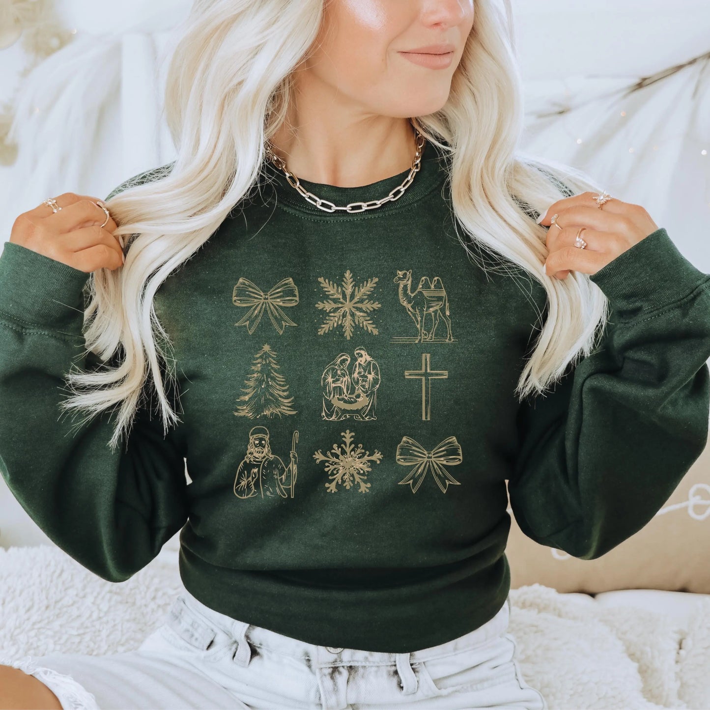 Christmas Sweatshirt for Women, Christian Holiday Crewneck, shirt, Holiday Sweatshirt, Women's Christmas Apparel, Reason for the Season