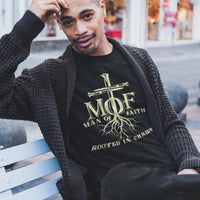 Man of Faith T-Shirt, Rooted in Christ Faith tee, Christian Comfort Colors Men’s Tee, Faith Apparel, Gift for Christian Man, Bible Verse tee