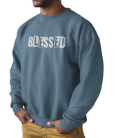 Blessed Crewneck Sweatshirt for Men | Christian Crewneck | Faith-Based Gift for Men | Inspirational Gift | Trendy Religious Apparel