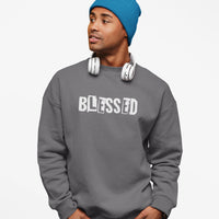 Blessed Crewneck Sweatshirt for Men | Christian Crewneck | Faith-Based Gift for Men | Inspirational Gift | Trendy Religious Apparel