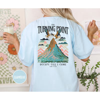 Women’s Christian Comfort Colors Tee – “Turning Point” Luke 19 – Faith Based Shirt - Bible Verse Gift - Trendy Christian Apparel
