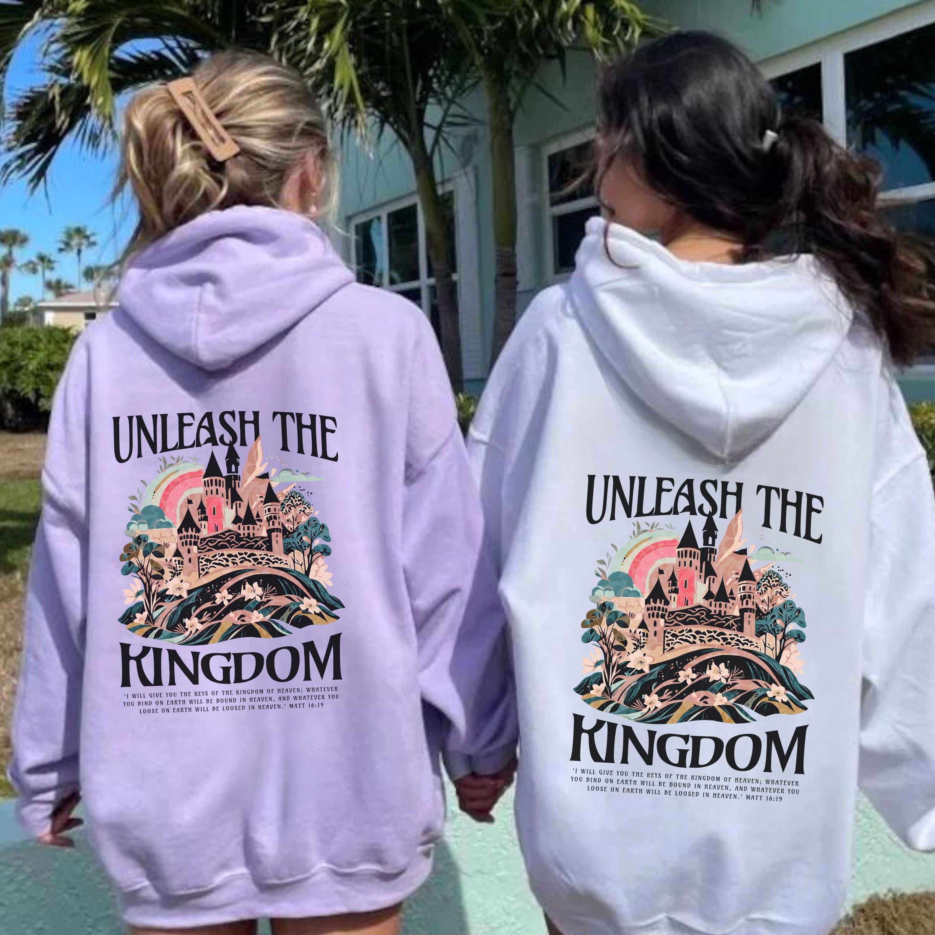 Lane Seven Christian Hoodie – Unleash the Kingdom Hoodie – Trendy Christian Apparel – Women's Faith Apparel - Matthew 16:19