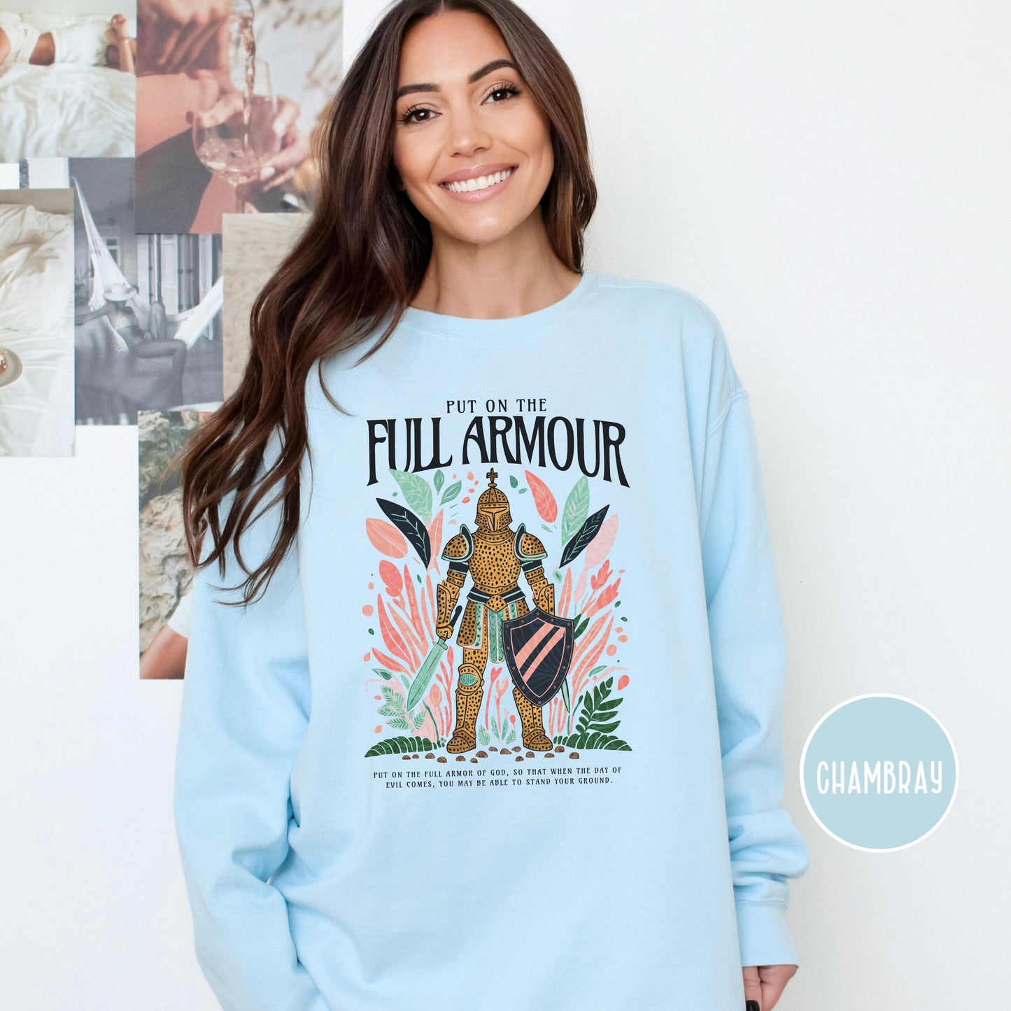 Armor of God Comfort Colors Sweatshirt, Women's Faith Apparel, Women’s Comfort Colors Sweatshirt, Christian Faith Sweater, Ephesians 6:11