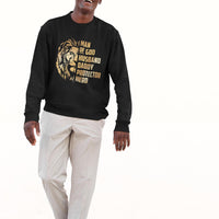 Man of God Sweatshirt – Christian Men’s Lane Seven Hoodie – Lion Print Design – Faith Based Apparel - Men’s Faith Based Clothing