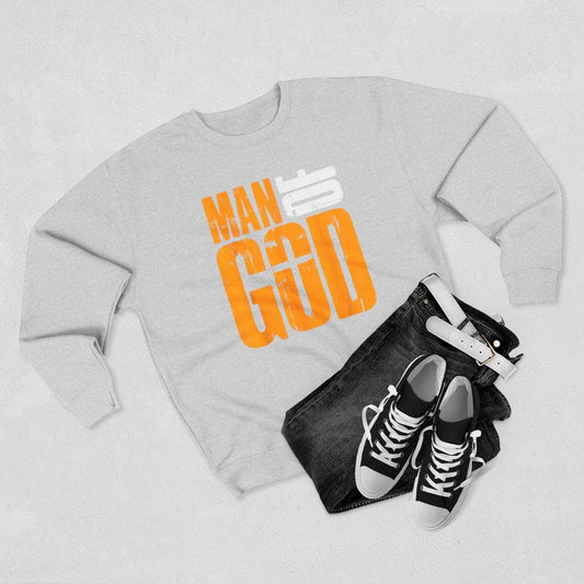 Man of God Crewneck Sweatshirt – Men's Christian Faith Apparel – Christian Graphic Sweatshirt – Christian Gift for Him – Jesus Sweatshirt