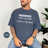 Child of God T-Shirt | Men's Christian Faith Tee | Gift for Christian Man | Trendy Christian Apparel | Gift For Youth Pastor