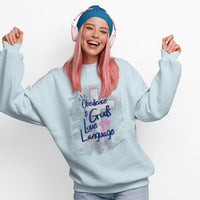 Christian Comfort Colors Sweatshirt – “Obedience Is God’s Love Language” – Faith Inspired Gift - Christian Faith Apparel - Faith Based Top