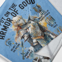 Armor of God Velveteen Plush Blanket | Faith Warrior Blanket | Faith Warrior Velveteen Plush Blanket