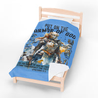 Armor of God Velveteen Plush Blanket | Faith Warrior Blanket | Faith Warrior Velveteen Plush Blanket