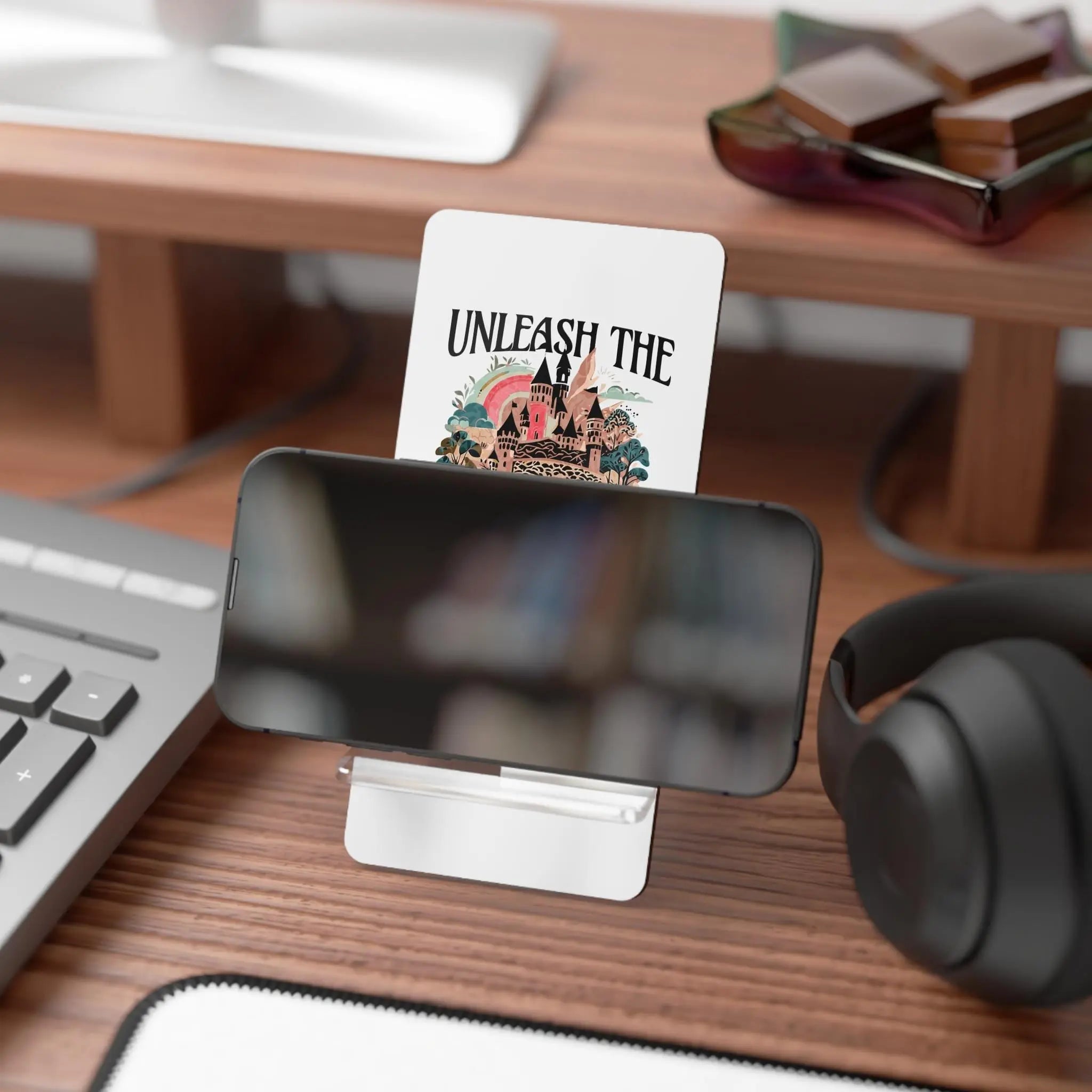 Christian Mobile Display Stand for Smartphones | Unleash the Kingdom Castle Art Phone Dock