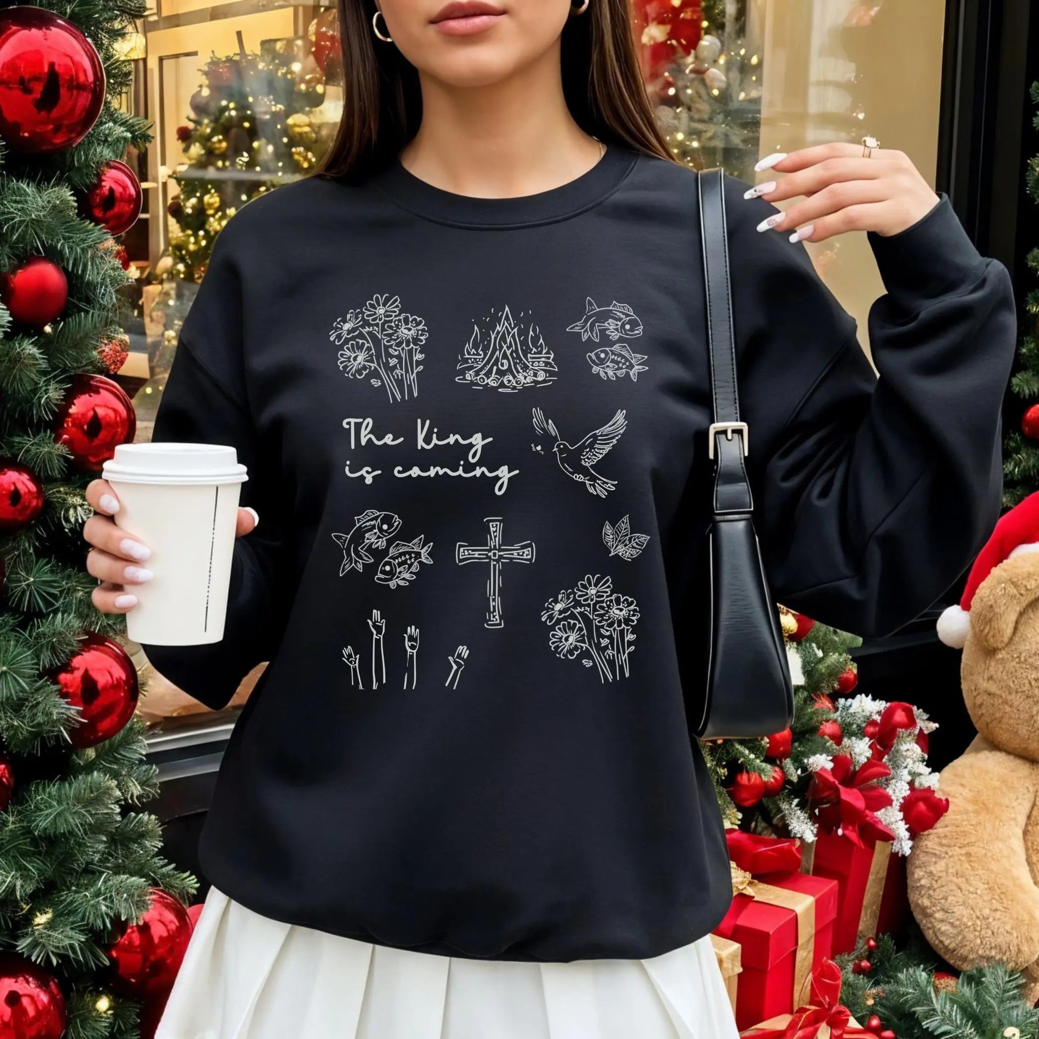 The King Is Coming Sweatshirt, Women’s Christian Sweatshirt, Faith Based Crewneck