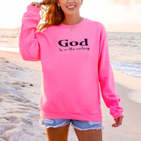 God Is in the Waiting Sweatshirt | Faith Scripture Apparel | Christian Gift For Friend | Trendy Christian Clothing