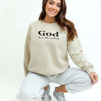 God Is in the Waiting Sweatshirt | Faith Scripture Apparel | Christian Gift For Friend | Trendy Christian Clothing